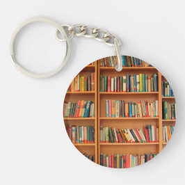 Chaveiro Leitura do worm da biblioteca de livros da estante
