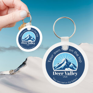 Chaveiro Lembrança da área de esqui Deer Valley Utah