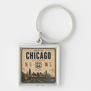 Chaveiro Lembrança da Rota 66 de Chicago