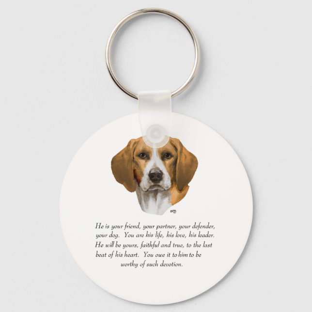 Chaveiro Lembrança de Beagle MACHO (Frente)
