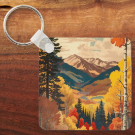 Chaveiro Lembrança de Viagem pelas Montanhas de Colorado
