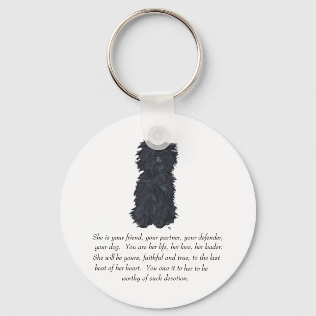 Chaveiro Lembrança do Affenpinscher (Frente)