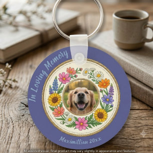 Chaveiro Lembrança Floral de Periwinkle Serena para Animais