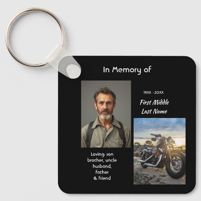 Chaveiro Lembrança Memorial Cristã de Moto Chopper (Frente)