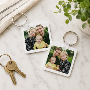 Chaveiro Lembrança Personalizada de Duas Faces com Duas Fot