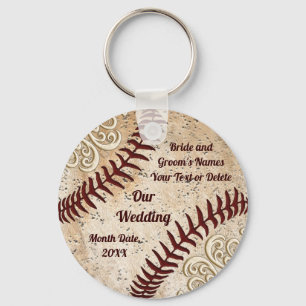 Chaveiro Lembranças de Casamento Personalizadas de Beisebol