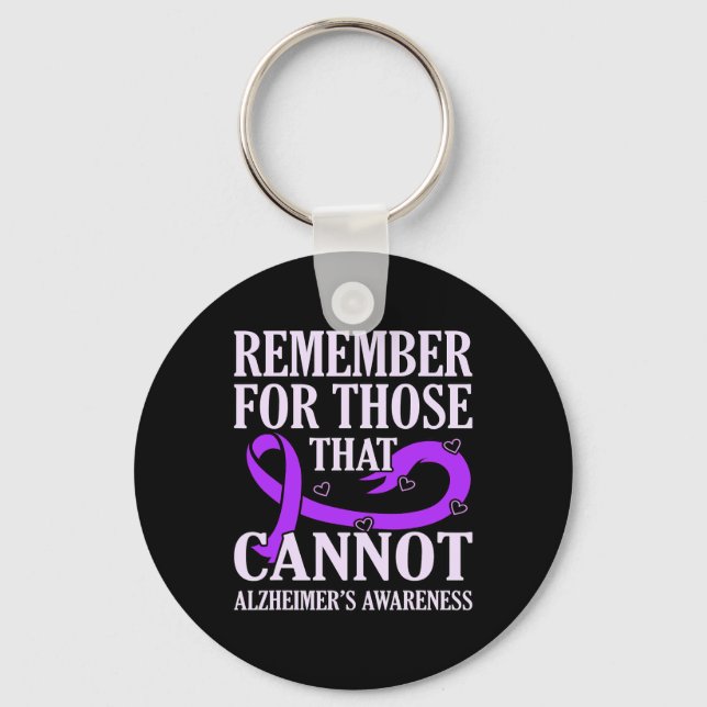 Chaveiro Lembre-se daqueles que não conseguem o Alzheimer A (Frente)