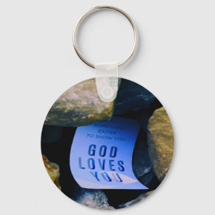 Chaveiro Lembrete do amor de Deus por você. Fé Cristã
