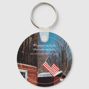 Chaveiro Lembretes Patrióticos do Barn Flag