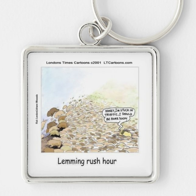 Chaveiro Lemmings Rush Hour Engraçado (Frente)
