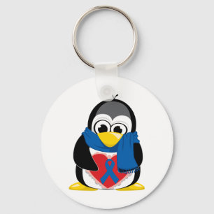 Chaveiro Lenço do pinguim da fita azul