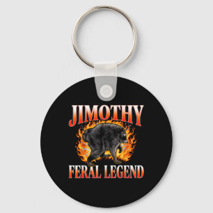Chaveiro Lenda Feral Jimothy Engraçado Meme de Guaxinim de