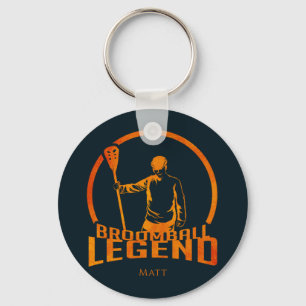 Chaveiro Lenda Personalizada de Broomball Fofo Esportes