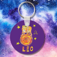 Leo the Lion star sign key ring