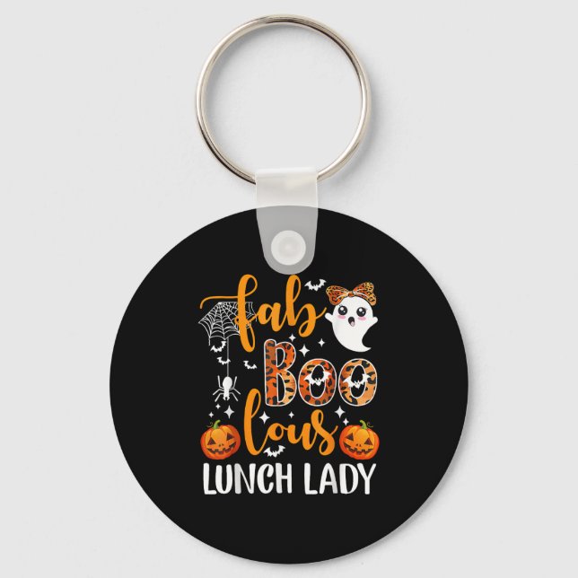 Chaveiro Leopard Fab Boo Lous Lunch Lady Matching Group Tee (Frente)