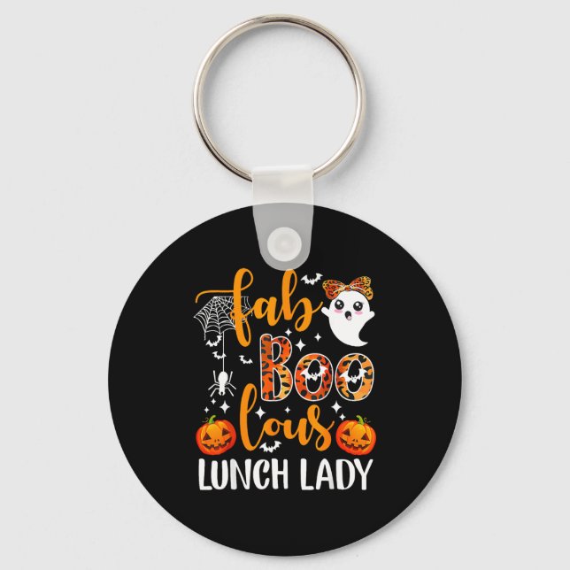 Chaveiro Leopard Fab Boo Lous Lunch Lady Matching Group Tee (Frente)
