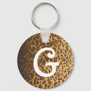 Chaveiro Leopard Imprimir as iniciais do monograma G
