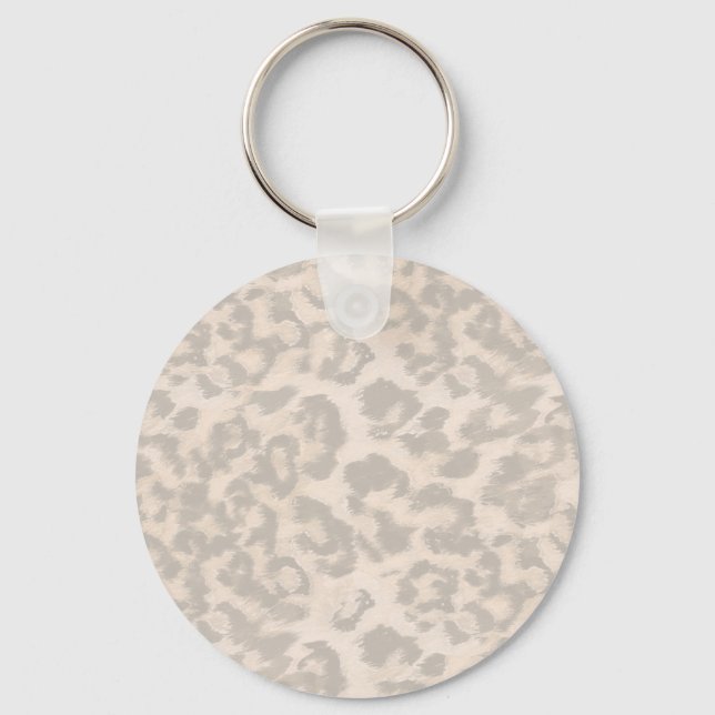 Chaveiro Leopardo bege. (Frente)