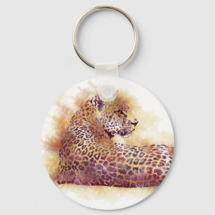 Chaveiro Leopardo da aguarela