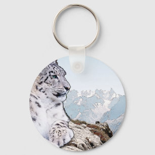 Chaveiro Leopardo de neve