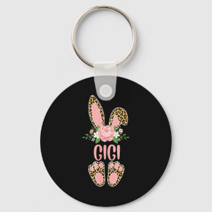 Chaveiro Leopardo floral gigi coelho feliz páscoa primavera