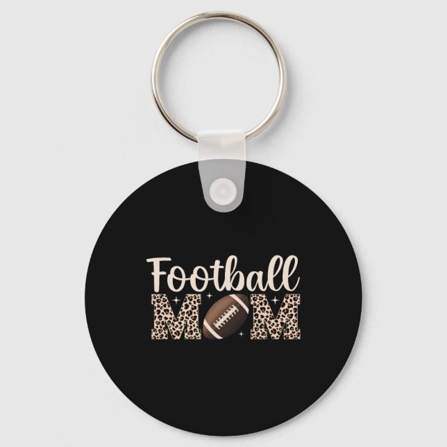 Chaveiro Leopardo Futebol Mãe Mulher Jogadora de futebol Mo (Frente)
