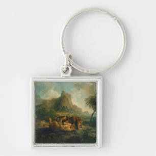 Chaveiro Leopardos de George Stubbs no jogo, c.1763-8