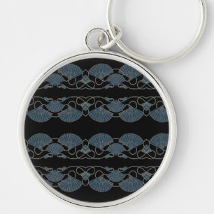 Chaveiro Leque Azul Elegante