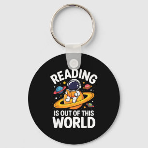 Chaveiro Ler é fora deste mundo divertidos livros espaciais
