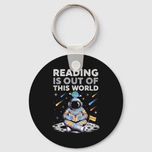 Chaveiro Ler é fora deste mundo livros de astronauta espaci