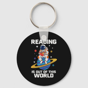 Chaveiro Ler é fora deste mundo livros engraçados espaciais