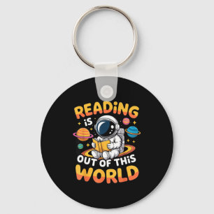 Chaveiro Ler é fora deste mundo livros engraçados espaciais