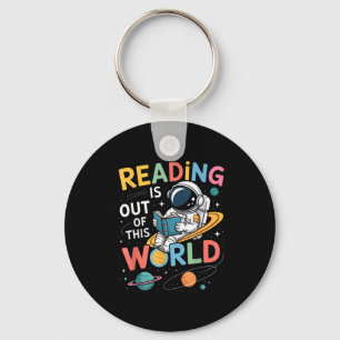 Chaveiro Ler é fora deste mundo livros engraçados espaciais