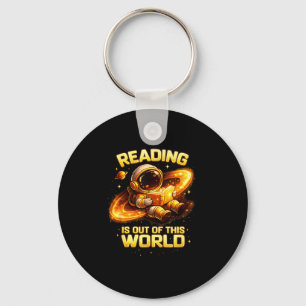 Chaveiro Ler é fora deste mundo livros engraçados espaciais