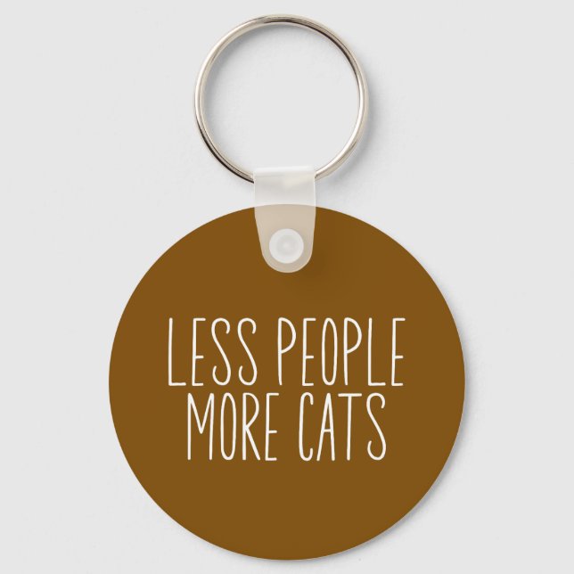 Chaveiro Less People More Cats (Frente)