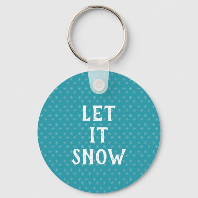 Chaveiro Let It Snow, Snowflake  (Frente)