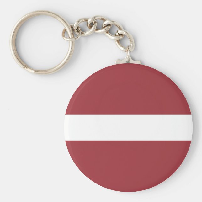 Chaveiro Letão (Letão) Bandeira (Frente)