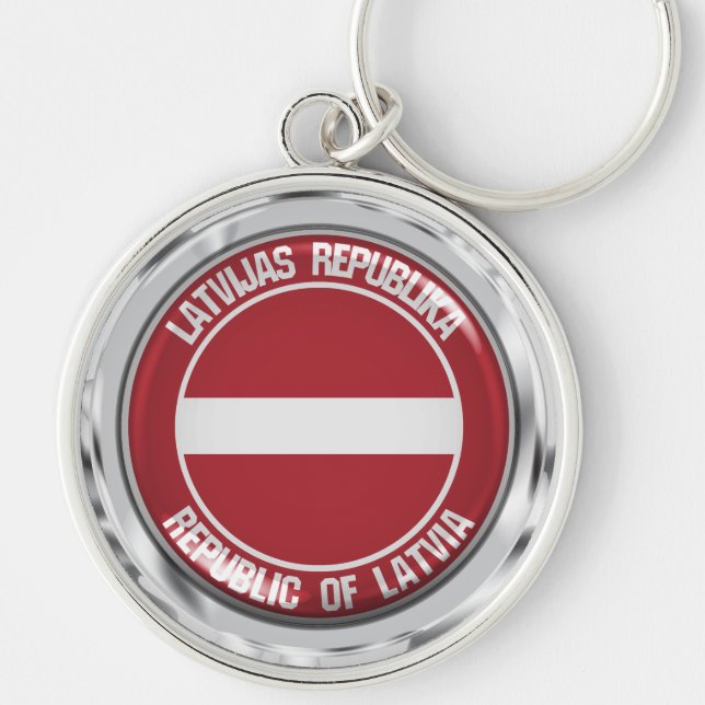 Chaveiro Letônia Round Emblem (Frente)