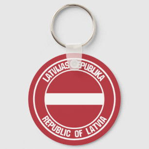Chaveiro Letônia Round Emblem