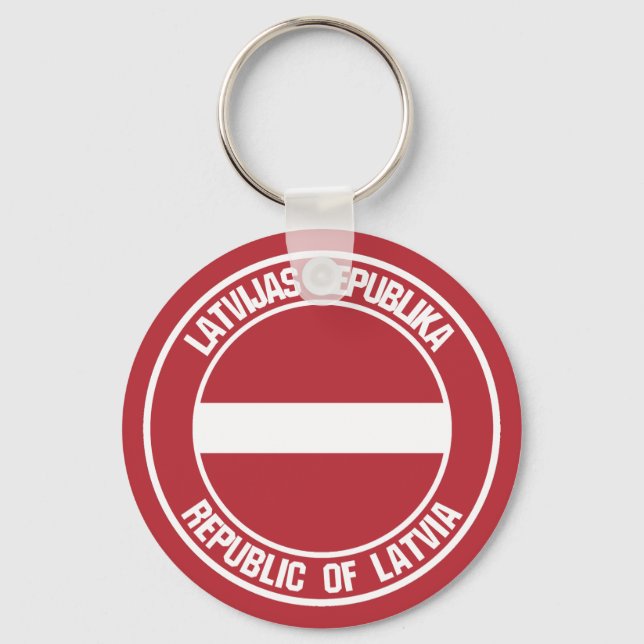 Chaveiro Letônia Round Emblem (Frente)