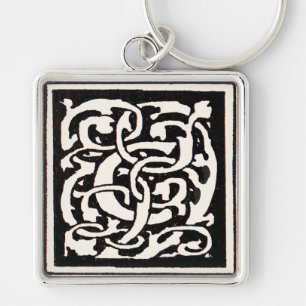 Chaveiro Letra C Art Nouveau Monograma Vintage