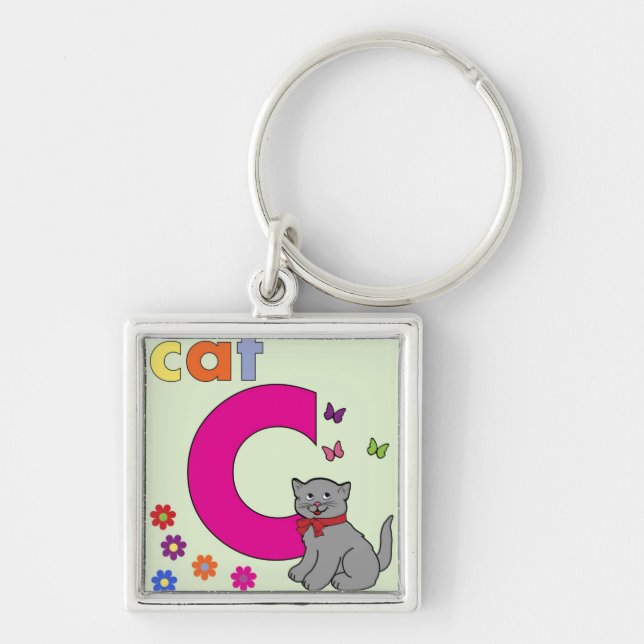 Chaveiro Letra Cat C (Frente)