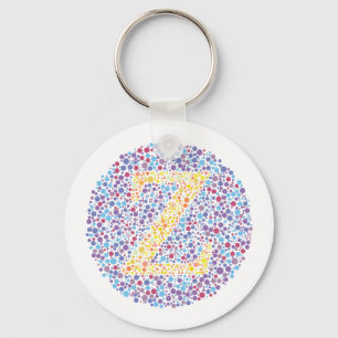 Chaveiro Letra do teste do olho de "Z"