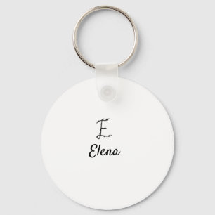 Chaveiro Letra E de monograma preto minimalista simples adi