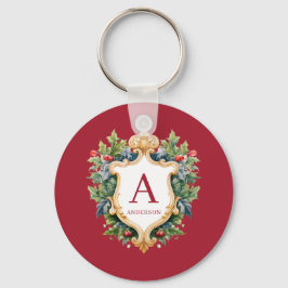 Chaveiro Letra Elegante Monograma de Natal