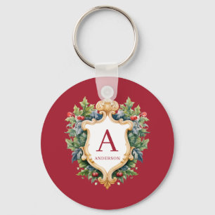 Chaveiro Letra Elegante Monograma de Natal