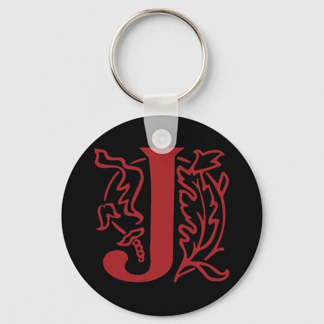 Chaveiro Letra J Elegante (Frente)