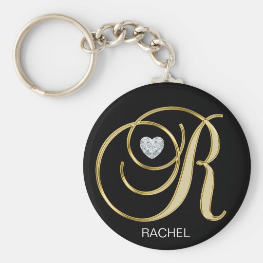 Chaveiro Letra Monogrammed Dourado Personalizada Elegante R Zazzle Com Br