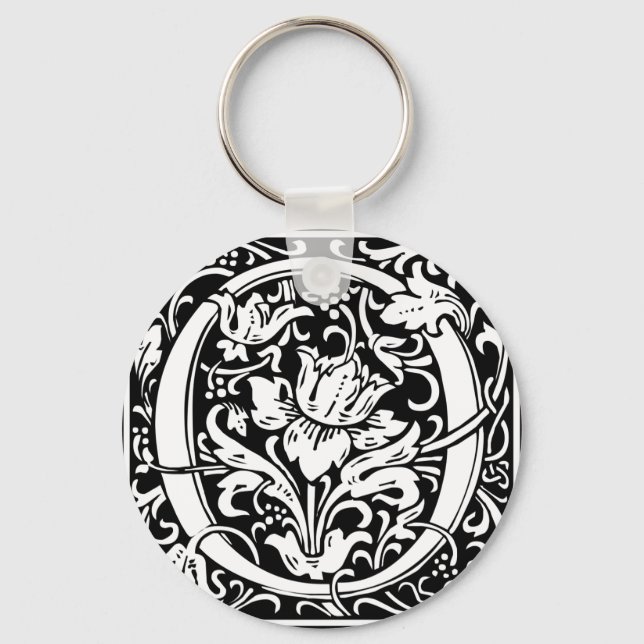 Chaveiro Letra O Monograma Medieval Arte Nova (Frente)