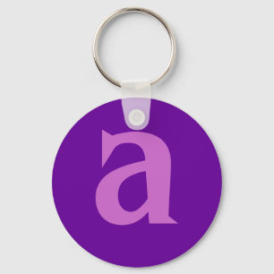 Chaveiro Letra púrpura ou texto em T-shirts e produtos